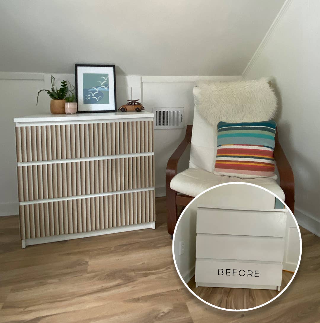 Reeded Wood Peel and Stick Wallpaper, 28 sq. ft.: Blonde
