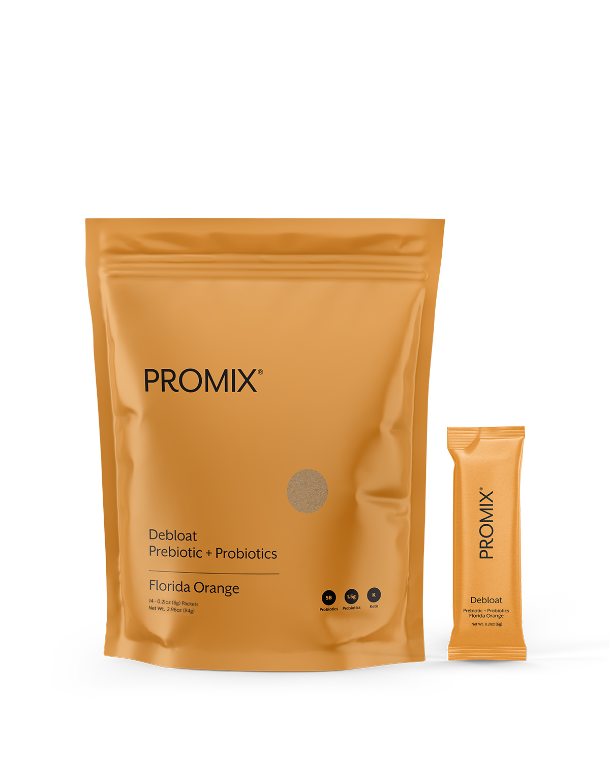 Debloat: Prebiotic + Probiotic: Florida Orange / 30 Single Sticks