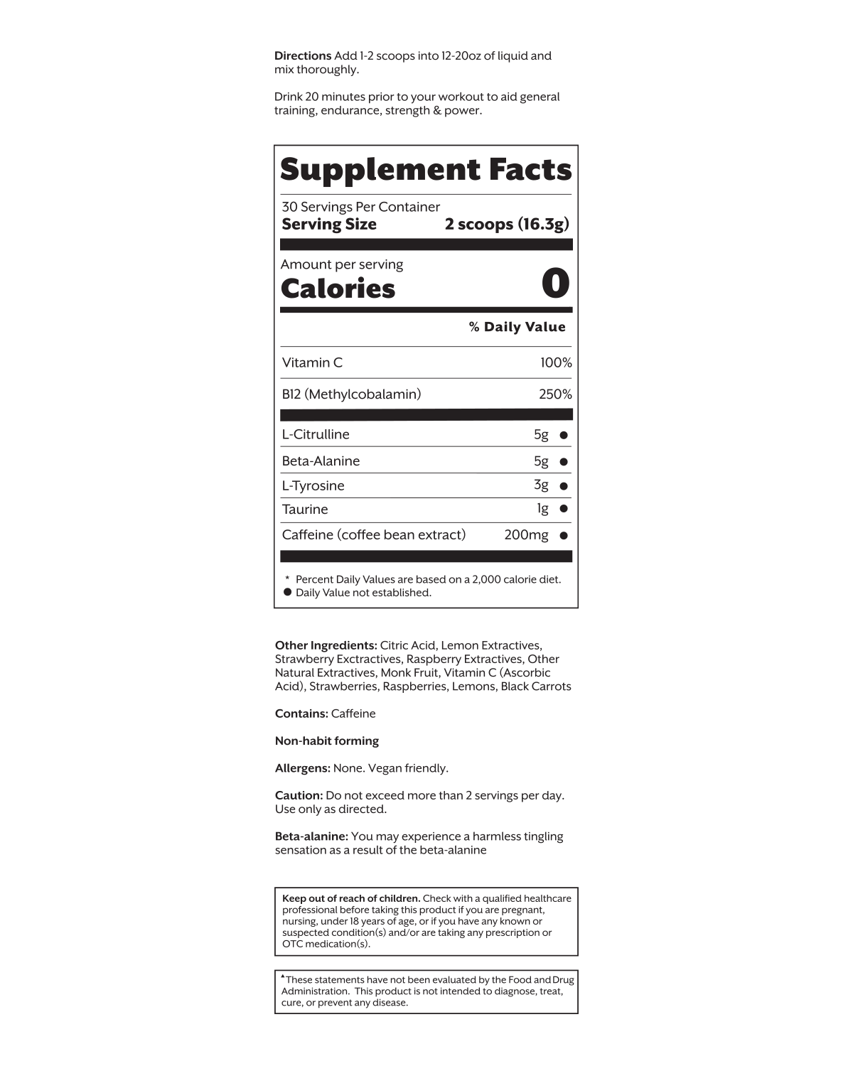Pre-workout: Mango / 30 Serving Pouch