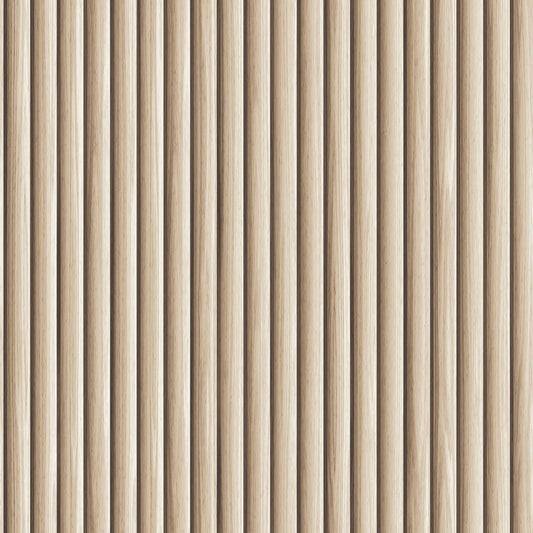 Reeded Wood Peel and Stick Wallpaper, 28 sq. ft.: Blonde